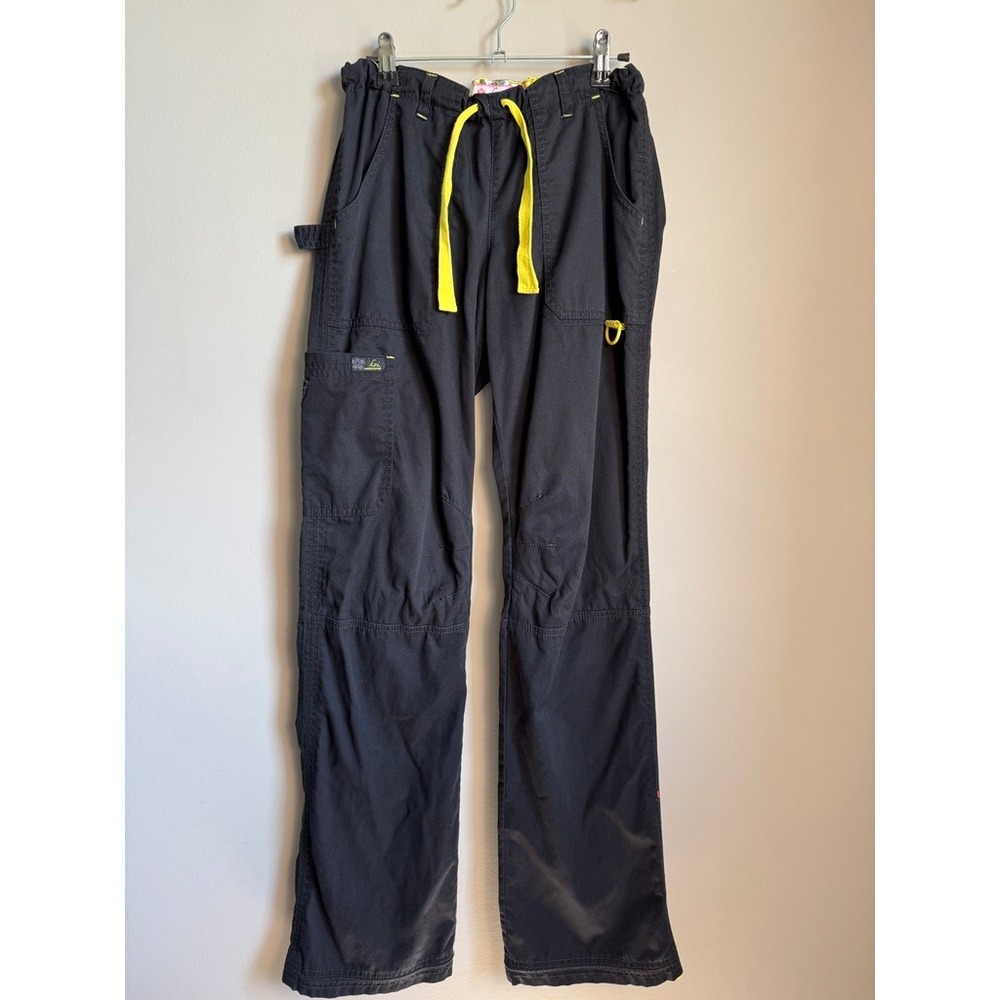 Koi Lindsey Womens Medium Tall Black Scrub Pants Cargo Utility Limited Edition